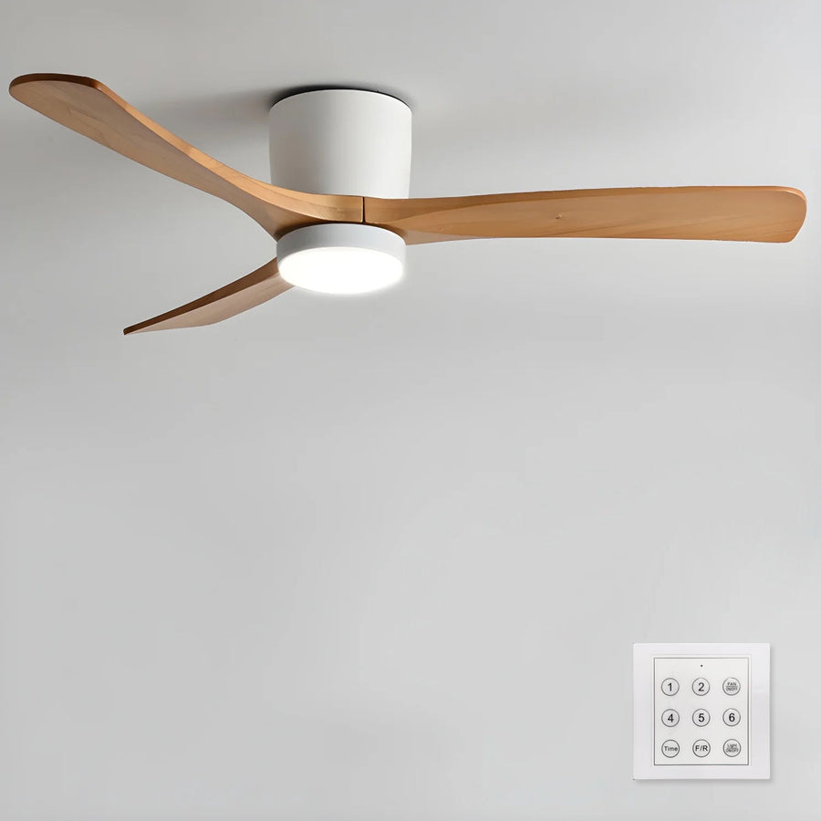 Wooden Ceiling Fan Light Nordic Style-Lighting > Ceiling Lights-casanuva-casanuva