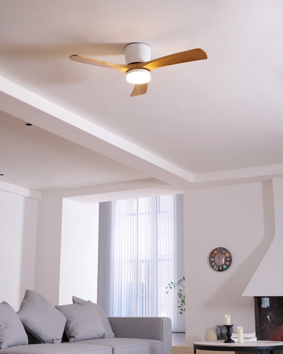Wooden Ceiling Fan Light Nordic Style-Lighting > Ceiling Lights-casanuva-casanuva
