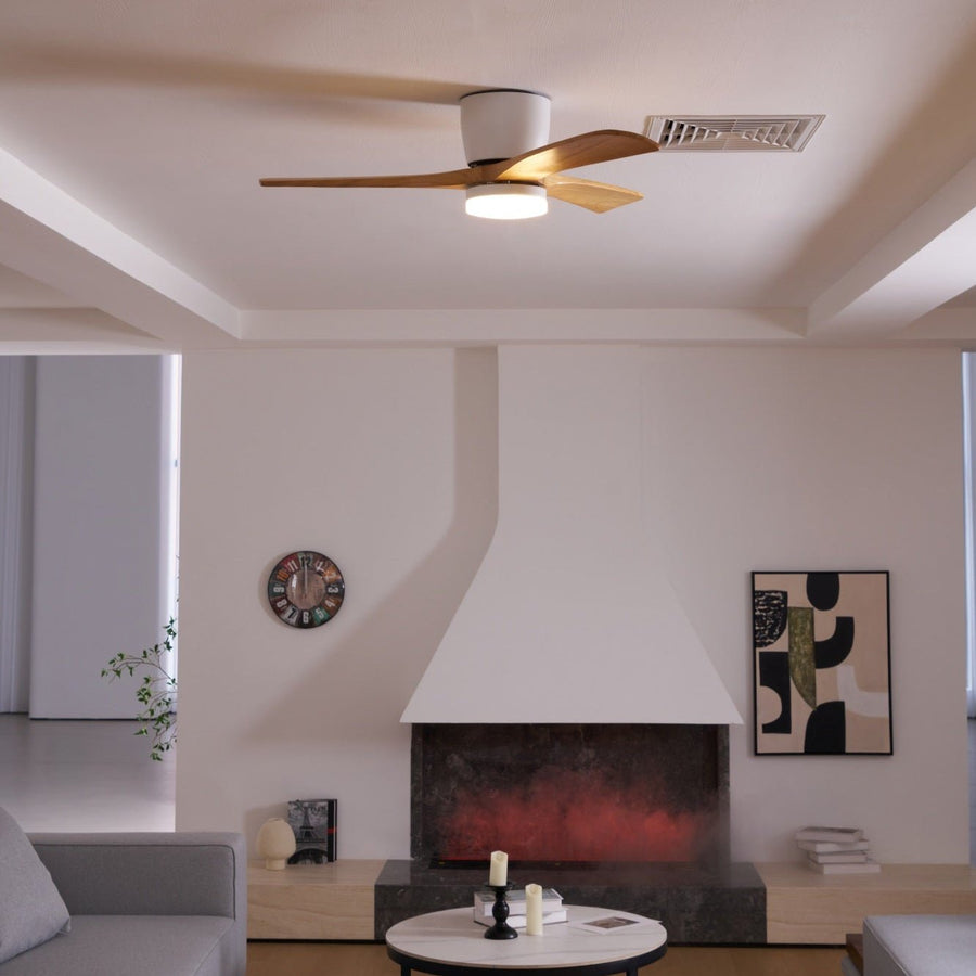 Wooden Ceiling Fan Light Nordic Style-Lighting > Ceiling Lights-casanuva-casanuva