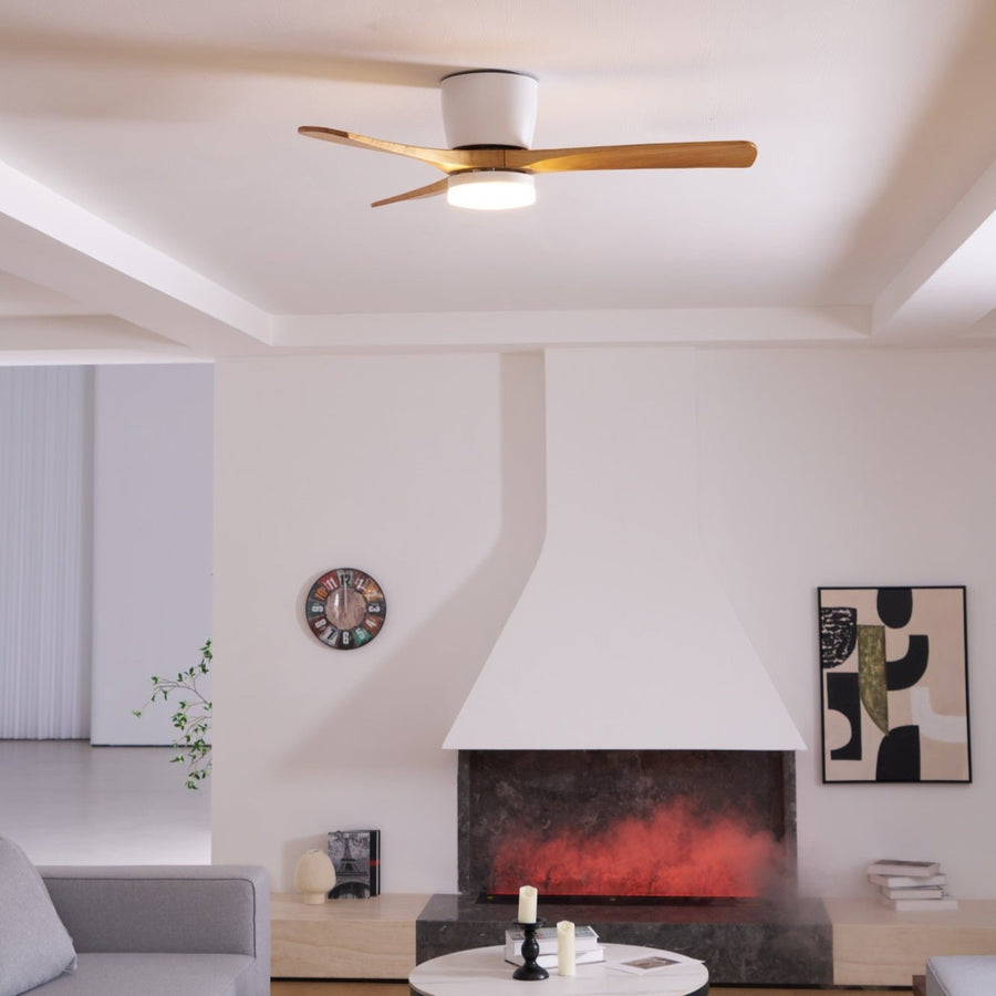 Wooden Ceiling Fan Light Nordic Style-Lighting > Ceiling Lights-casanuva-casanuva