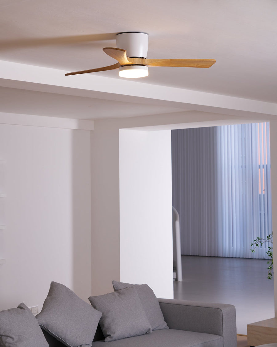 Wooden Ceiling Fan Light Nordic Style-Lighting > Ceiling Lights-casanuva-casanuva