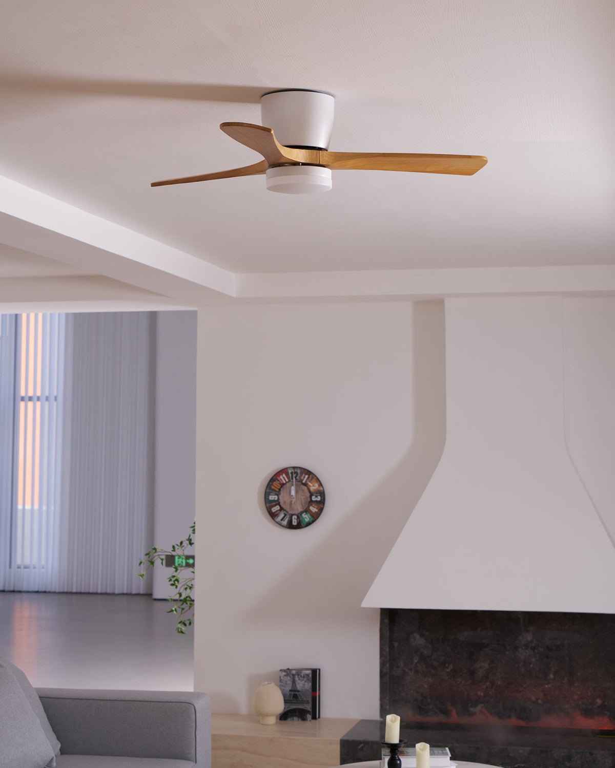 Wooden Ceiling Fan Light Nordic Style-Lighting > Ceiling Lights-casanuva-casanuva