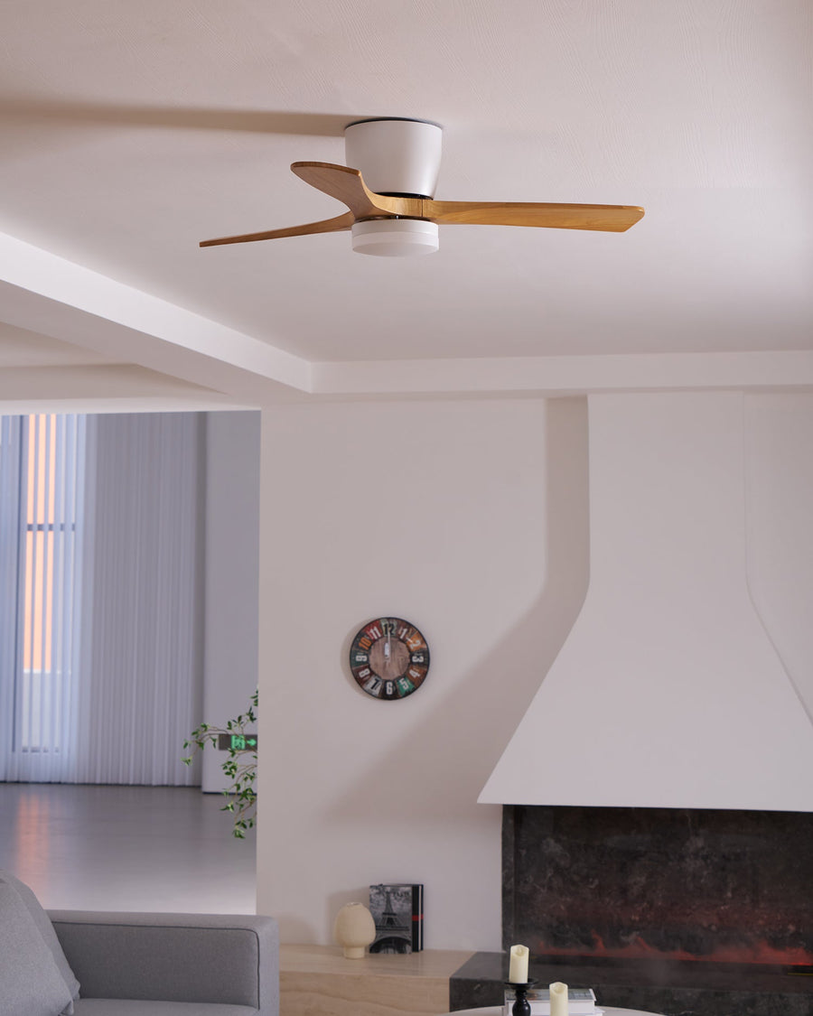 Wooden Ceiling Fan Light Nordic Style-Lighting > Ceiling Lights-casanuva-casanuva