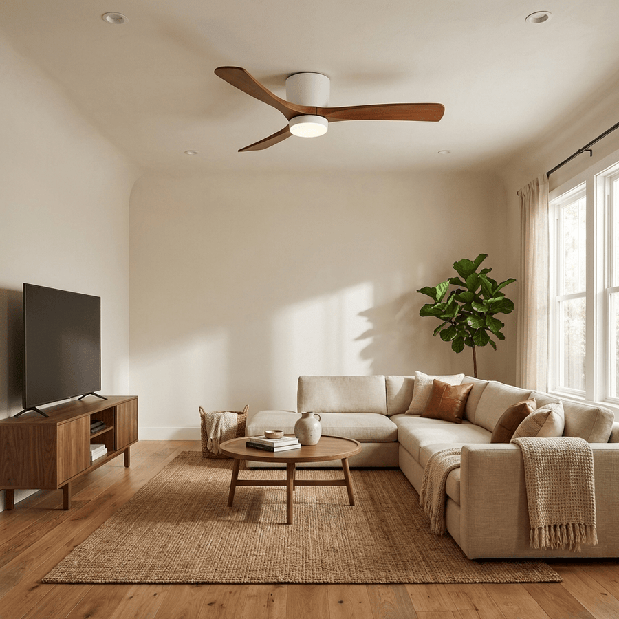 Wooden Ceiling Fan Light Nordic Style-Lighting > Ceiling Lights-casanuva-casanuva