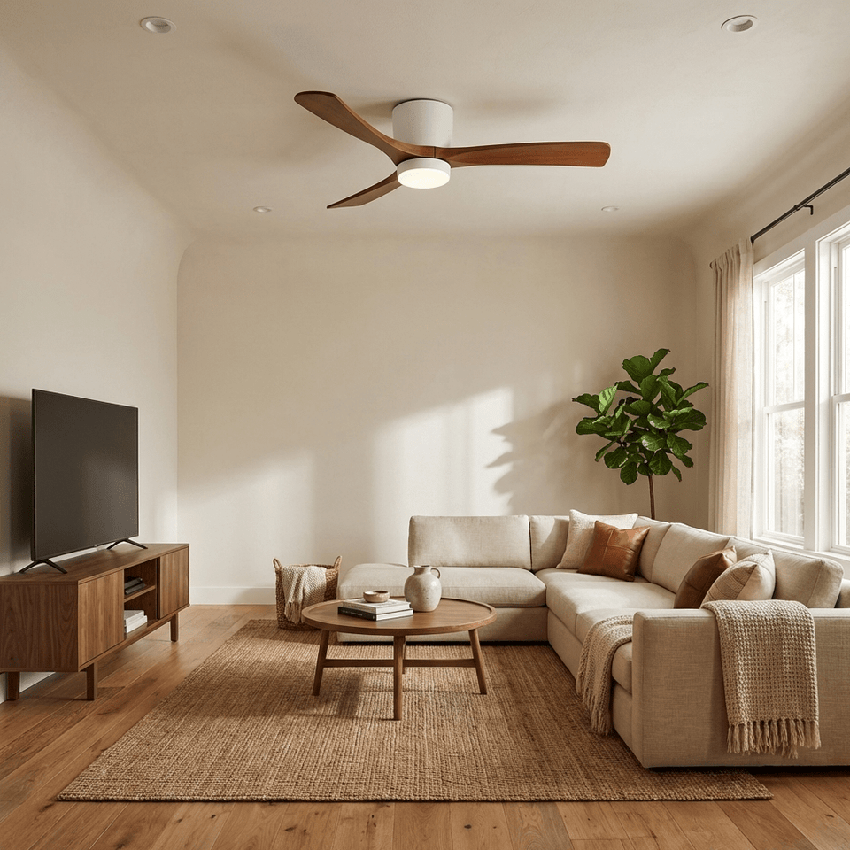 Wooden Ceiling Fan Light Nordic Style-Lighting > Ceiling Lights-casanuva-casanuva