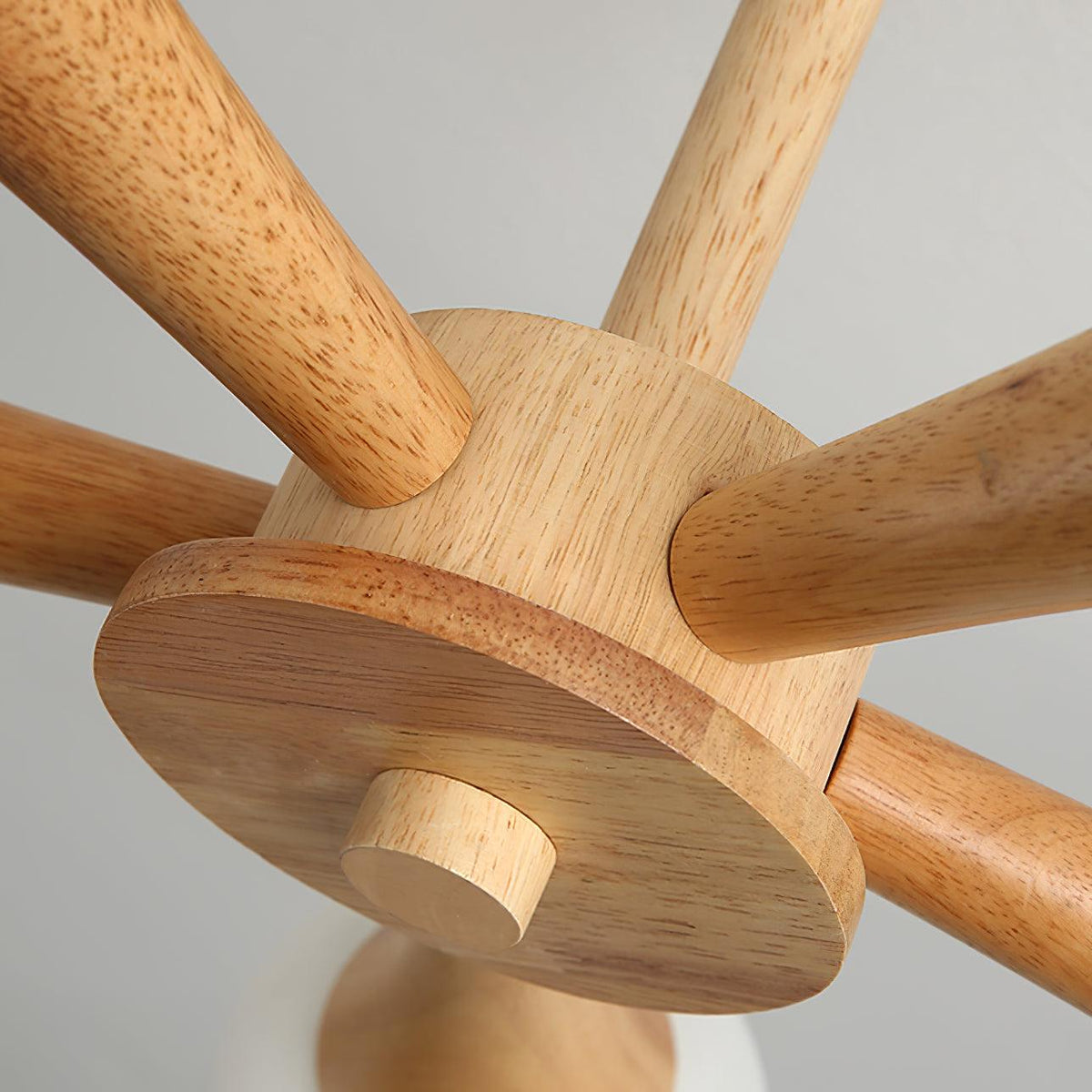 Wooden Chandelier with Natural Finish-Lighting > Chandeliers & Pendant Lights-casanuva-casanuva