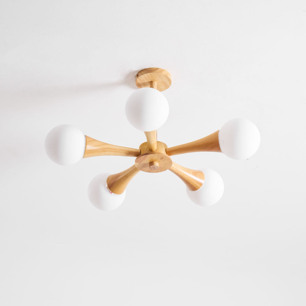 Wooden Chandelier with Natural Finish-Lighting > Chandeliers & Pendant Lights-casanuva-casanuva