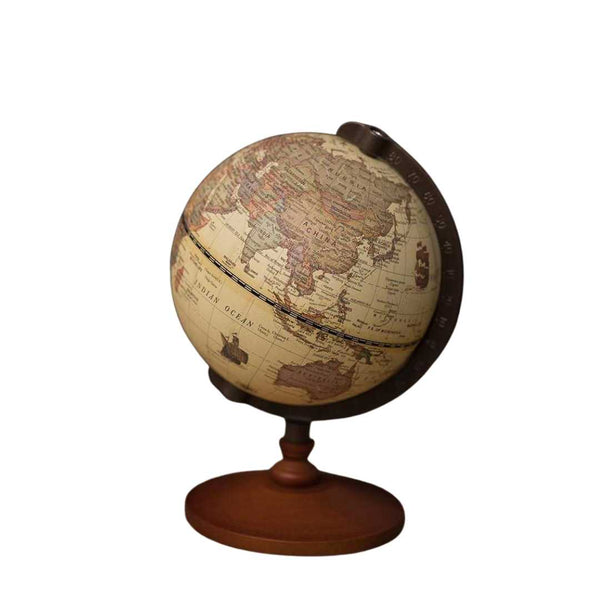 Wooden Globe Decorative Vintage 14 cm-Home Decor > Decorative Accessories-casanuva-casanuva
