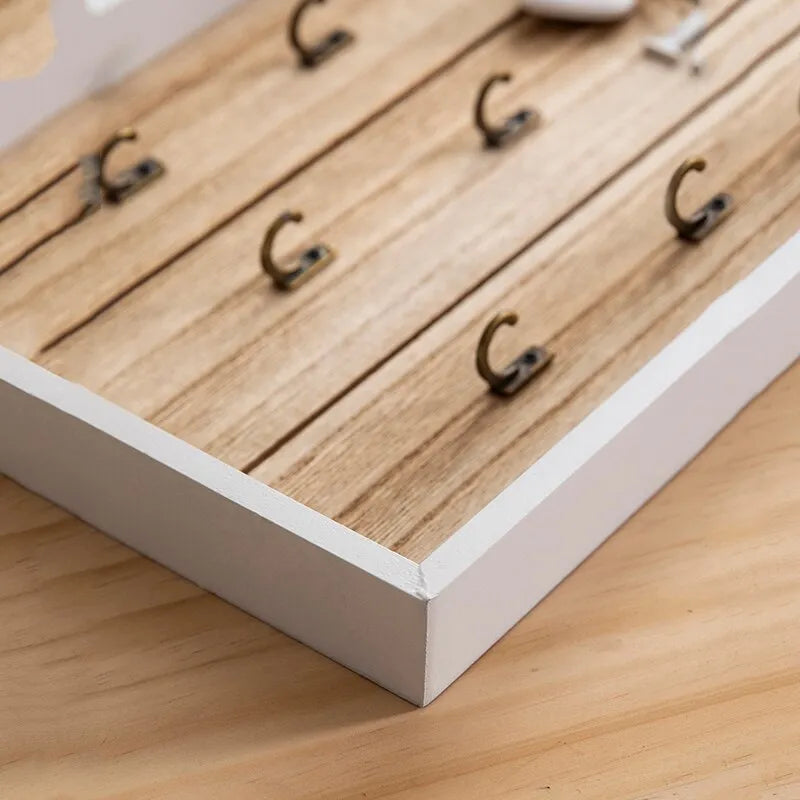 Wooden Key Holder Handmade Luxe Design for Organized Interiors-Home Decor > Decorative Accessories-casanuva-casanuva