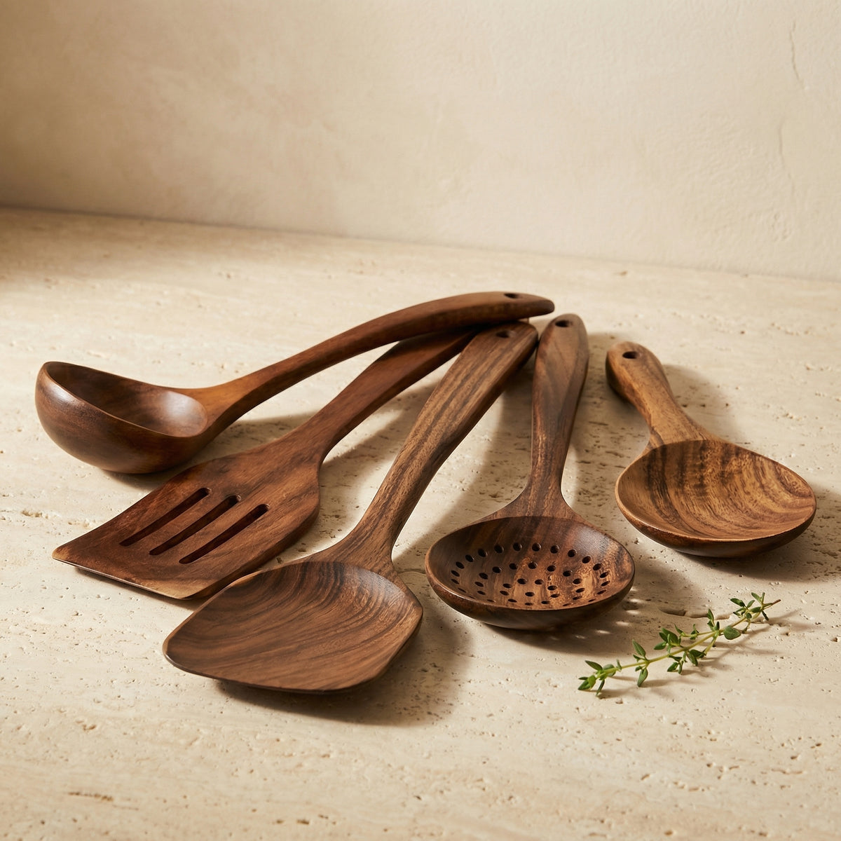 Wooden Kitchen Utensil Set 11 Piece Natural Cooking Tools-Kitchen & Dining > Cooking Utensils-casanuva-casanuva