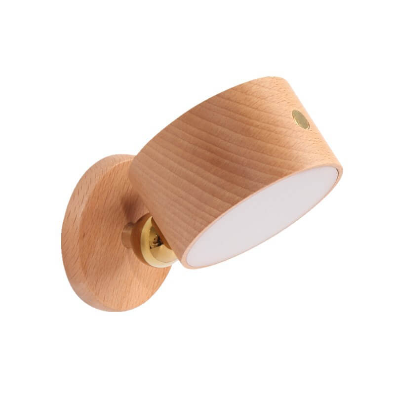 Wooden LED Night Light Rechargeable Touch Magnetic Wall Sconce Lamp-Lighting > Ambient Lighting-casanuva-casanuva