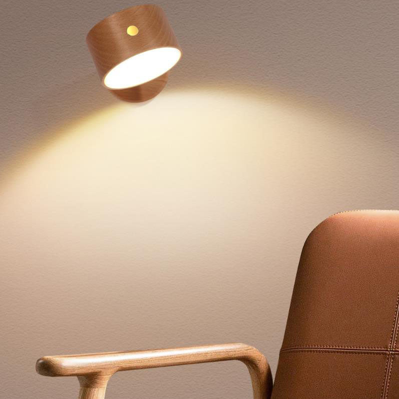 Wooden LED Night Light Rechargeable Touch Magnetic Wall Sconce Lamp-Lighting > Ambient Lighting-casanuva-casanuva