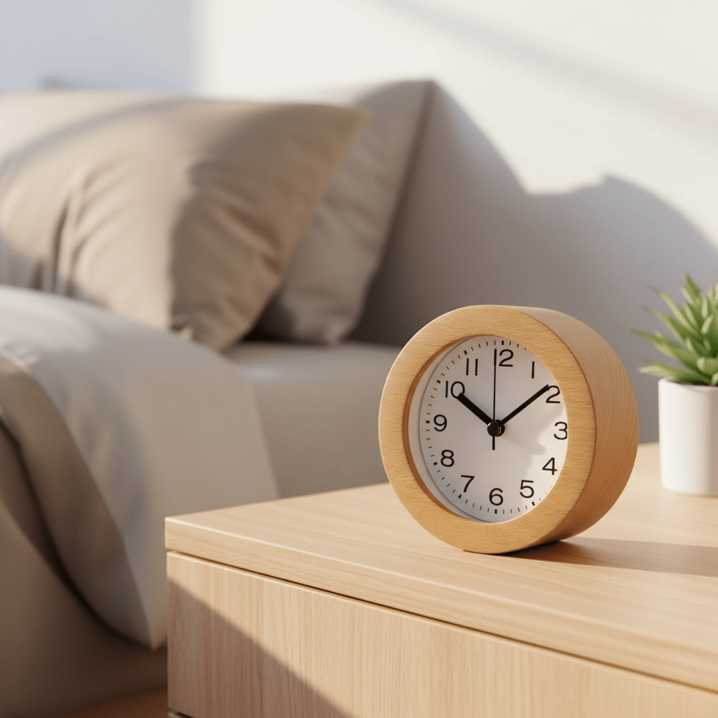 Wooden Silent Alarm Clock for Cozy Bedrooms-Home Decor > Clocks-casanuva-Natural Wood-casanuva