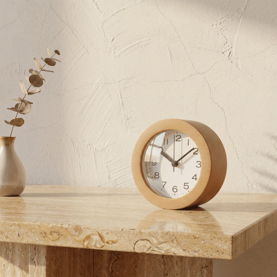 Wooden Silent Alarm Clock for Cozy Bedrooms-Home Decor > Clocks-casanuva-casanuva