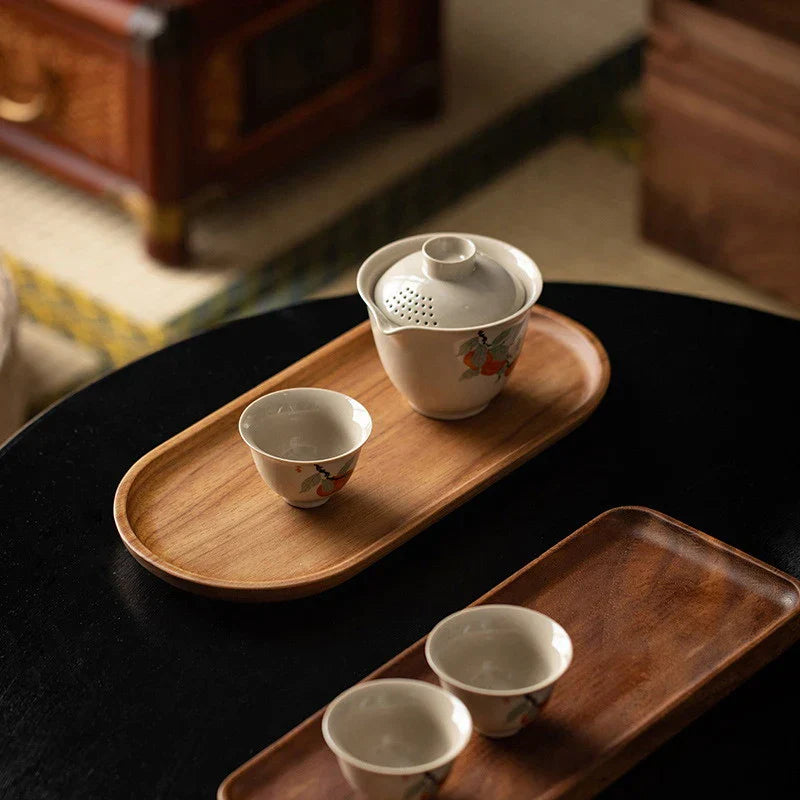 Wooden Tray Handcrafted Natural Design for Coffee Moments-Kitchen & Dining > Tableware-casanuva-casanuva