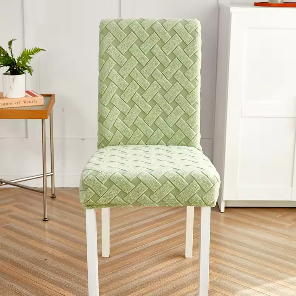 Woven Jacquard Chair Cover Washable Stretch Fabric-Covers & Textiles > Chair Covers-casanuva-Soft Sage Green-casanuva
