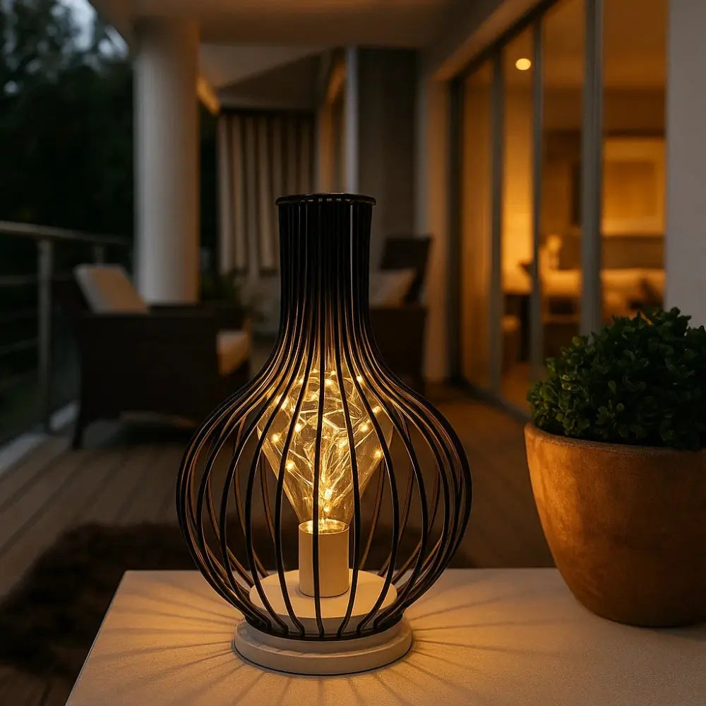 Wrought Iron Table Lamp Rustic Design-Lighting > Table Lamps-casanuva-casanuva
