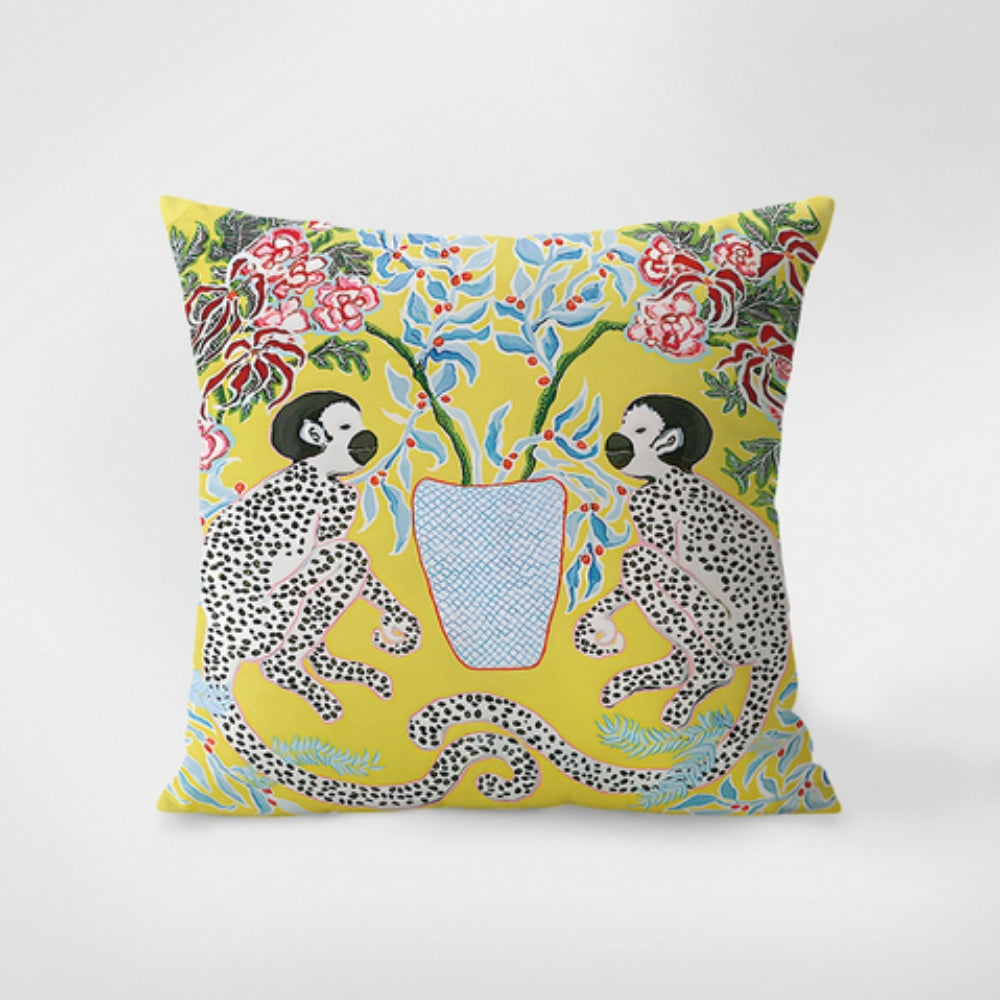Zebra Tapestry Cushion Cover with Tassels-Covers & Textiles > Cushion Covers-casanuva-Sunny Monkeys-18"x18"-casanuva