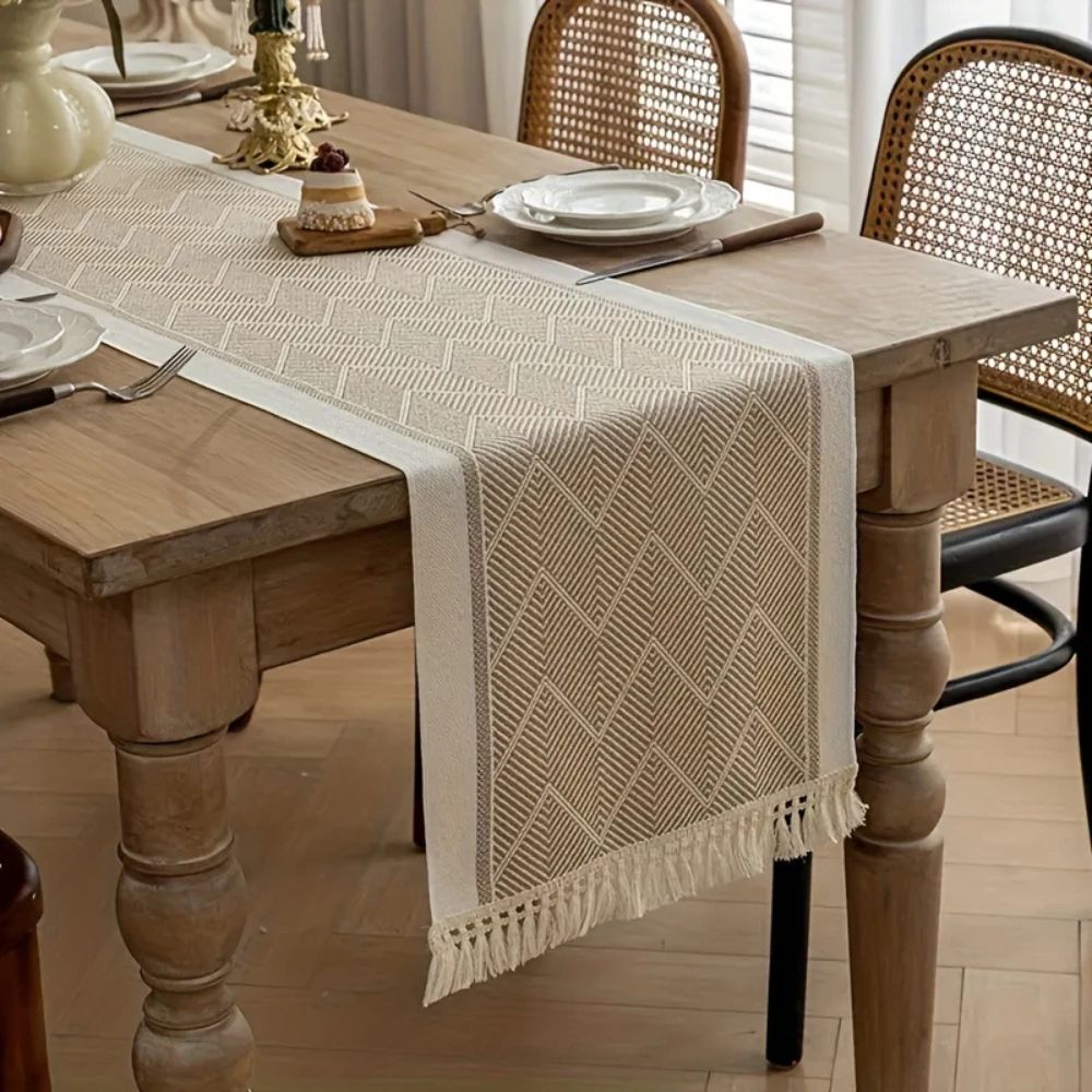 Zigzag Woven Table Runner-Covers & Textiles > Table Runners-casanuva-casanuva