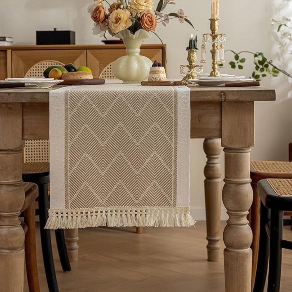 Zigzag Woven Table Runner-Covers & Textiles > Table Runners-casanuva-casanuva