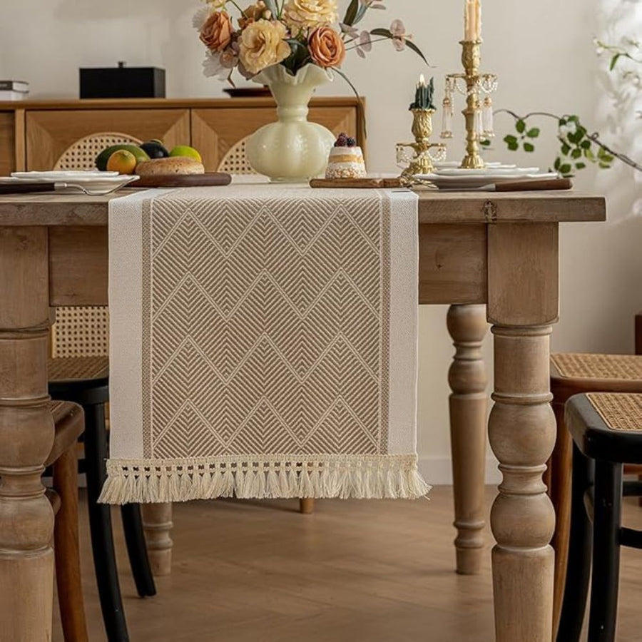 Zigzag Woven Table Runner-Covers & Textiles > Table Runners-casanuva-casanuva