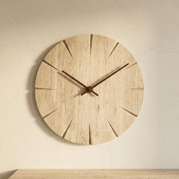 Wall Clock Solid Wood Pendulum Mechanism Elegant Design-Home Decor > Clocks-casanuva-casanuva