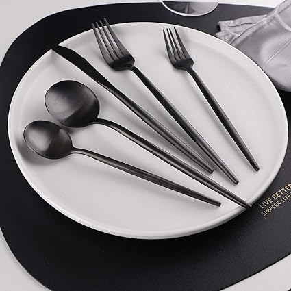 30-Piece Stainless Steel Cutlery Set Minimalist Design-Kitchen & Dining > Cutlery-casanuva-casanuva