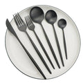 30-Piece Stainless Steel Cutlery Set Minimalist Design-Kitchen & Dining > Cutlery-casanuva-Matte Black-casanuva