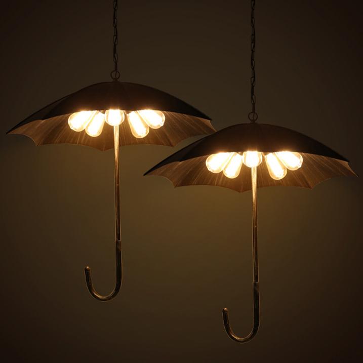 5-Light Retro Industrial Umbrella Chandelier-Lighting > Chandeliers & Pendant Lights-casanuva-casanuva