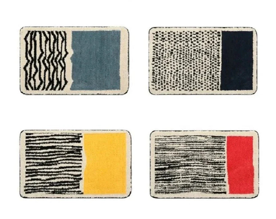 Abstract Bath Mat Handcrafted Nordic Design-Bedding & Bath > Bath Mats-casanuva-casanuva