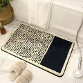 Abstract Bath Mat Handcrafted Nordic Design-Bedding & Bath > Bath Mats-casanuva-Black-Small 40x60cm-casanuva