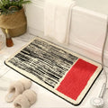 Abstract Bath Mat Handcrafted Nordic Design-Bedding & Bath > Bath Mats-casanuva-Red-Small 40x60cm-casanuva
