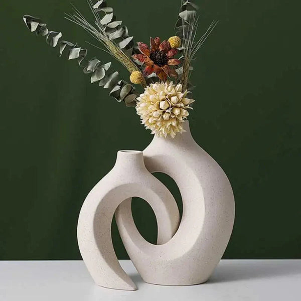Abstract Ceramic Vase for Floral Arrangements-Home Decor > Vases-casanuva-casanuva