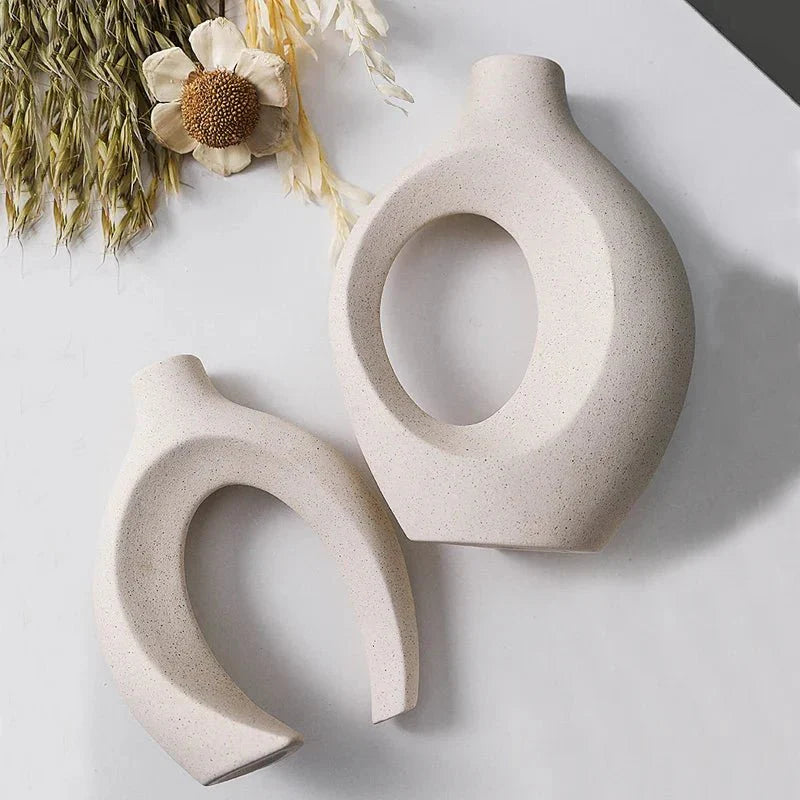 Abstract Ceramic Vase for Floral Arrangements-Home Decor > Vases-casanuva-casanuva