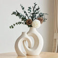 Abstract Ceramic Vase for Floral Arrangements-Home Decor > Vases-casanuva-White-casanuva