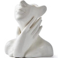 Abstract Face Ceramic Vase for Flowers-Home Decor > Vases-casanuva-casanuva