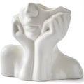 Abstract Face Ceramic Vase for Flowers-Home Decor > Vases-casanuva-casanuva