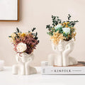 Abstract Face Ceramic Vase for Flowers-Home Decor > Vases-casanuva-casanuva