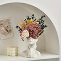 Abstract Face Ceramic Vase for Flowers-Home Decor > Vases-casanuva-casanuva