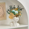 Abstract Face Ceramic Vase for Flowers-Home Decor > Vases-casanuva-Elegant-Medium-casanuva