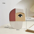 Abstract Face Vase Ceramic Art Piece-Home Decor > Vases-casanuva-Pink-casanuva