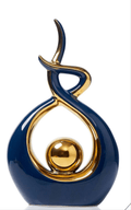 Abstract Golden Ceramic Sculpture-Home Decor > Sculptures & Figurines-casanuva-casanuva