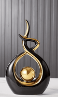 Abstract Golden Ceramic Sculpture-Home Decor > Sculptures & Figurines-casanuva-casanuva