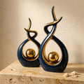 Abstract Golden Ceramic Sculpture-Home Decor > Sculptures & Figurines-casanuva-casanuva