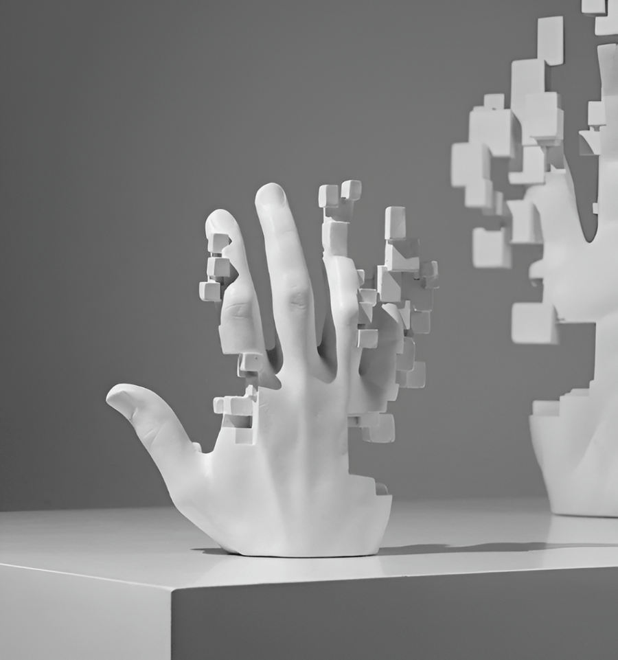 Abstract Hand Sculpture in Resin-Home Decor > Sculptures & Figurines-casanuva-casanuva