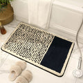 Abstract Non-Slip Bath Mat Scandinavian Style Handcrafted Bathroom Rug-Bedding & Bath > Bath Mats-casanuva-casanuva