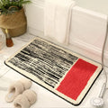 Abstract Non-Slip Bath Mat Scandinavian Style Handcrafted Bathroom Rug-Bedding & Bath > Bath Mats-casanuva-casanuva
