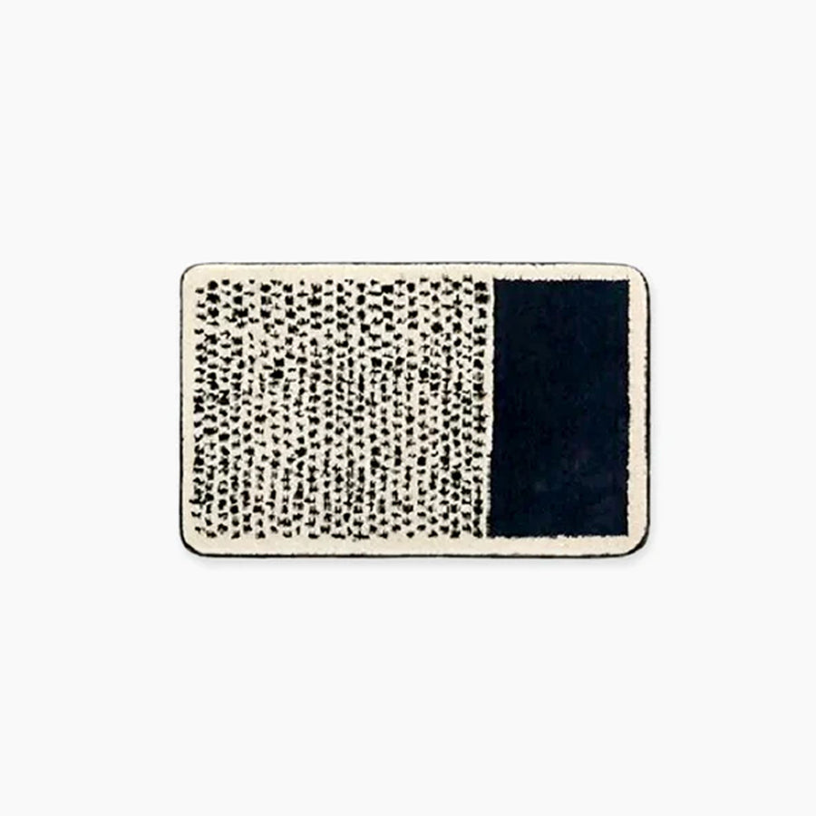Abstract Non-Slip Bath Mat Scandinavian Style Handcrafted Bathroom Rug-Bedding & Bath > Bath Mats-casanuva-Small (40 x 60 cm)-Black-casanuva