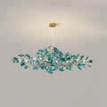 Acrylic Ginkgo Leaf Pendant Light-Lighting > Pendant Lights-casanuva-100cmx40cmx40cm-Gold & Dark green-casanuva