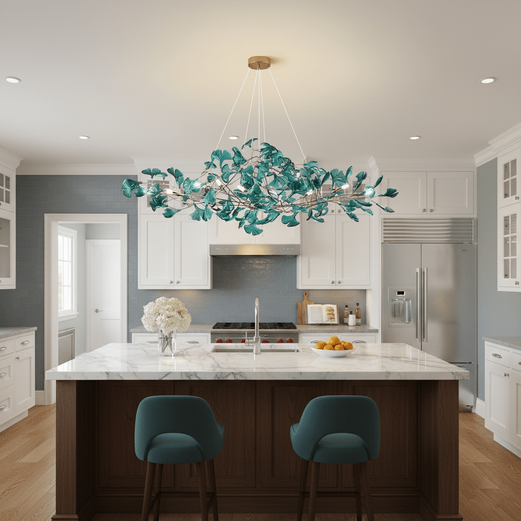 Acrylic Ginkgo Leaf Pendant Light-Lighting > Pendant Lights-casanuva-casanuva